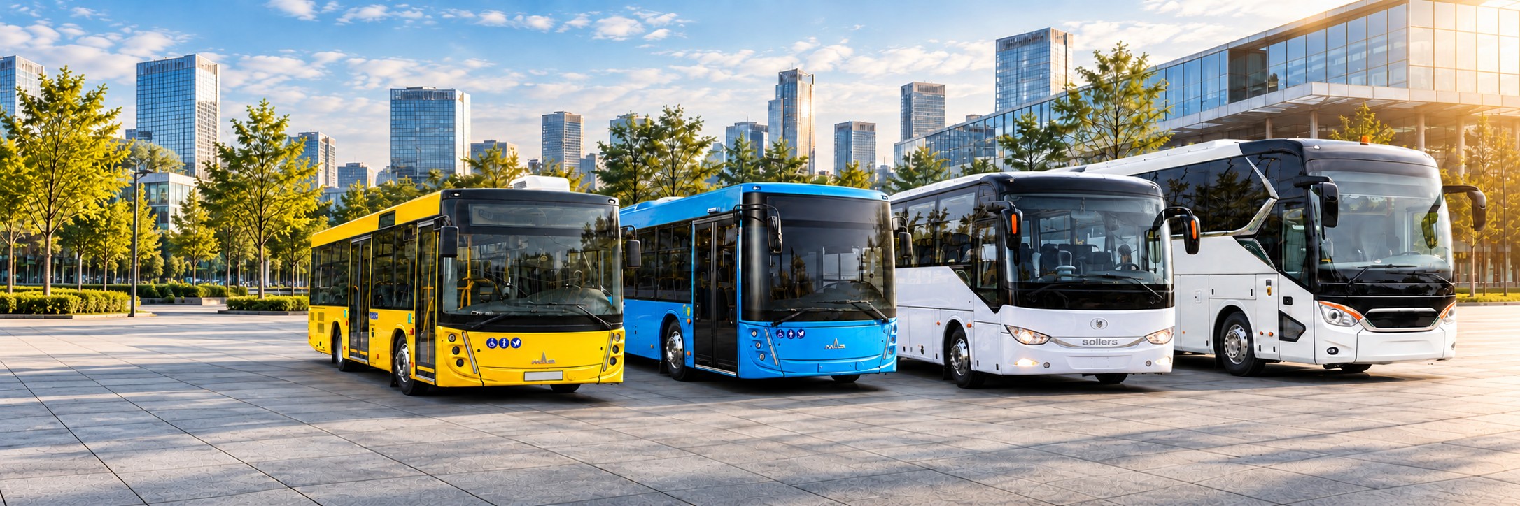 Автобусы МАЗ 203, МАЗ 206, SOLLERS SA6 и SA9